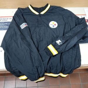 Vintage 90s Starter Pro Line Pittsburgh Steelers NFL Pullover Jacket Size L